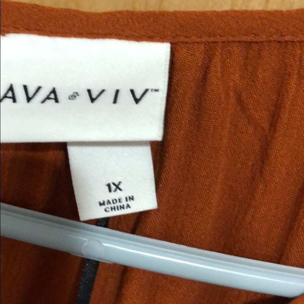 Ava & Viv long-sleeved top size 1X Women’s NWT - Picture 2 of 3